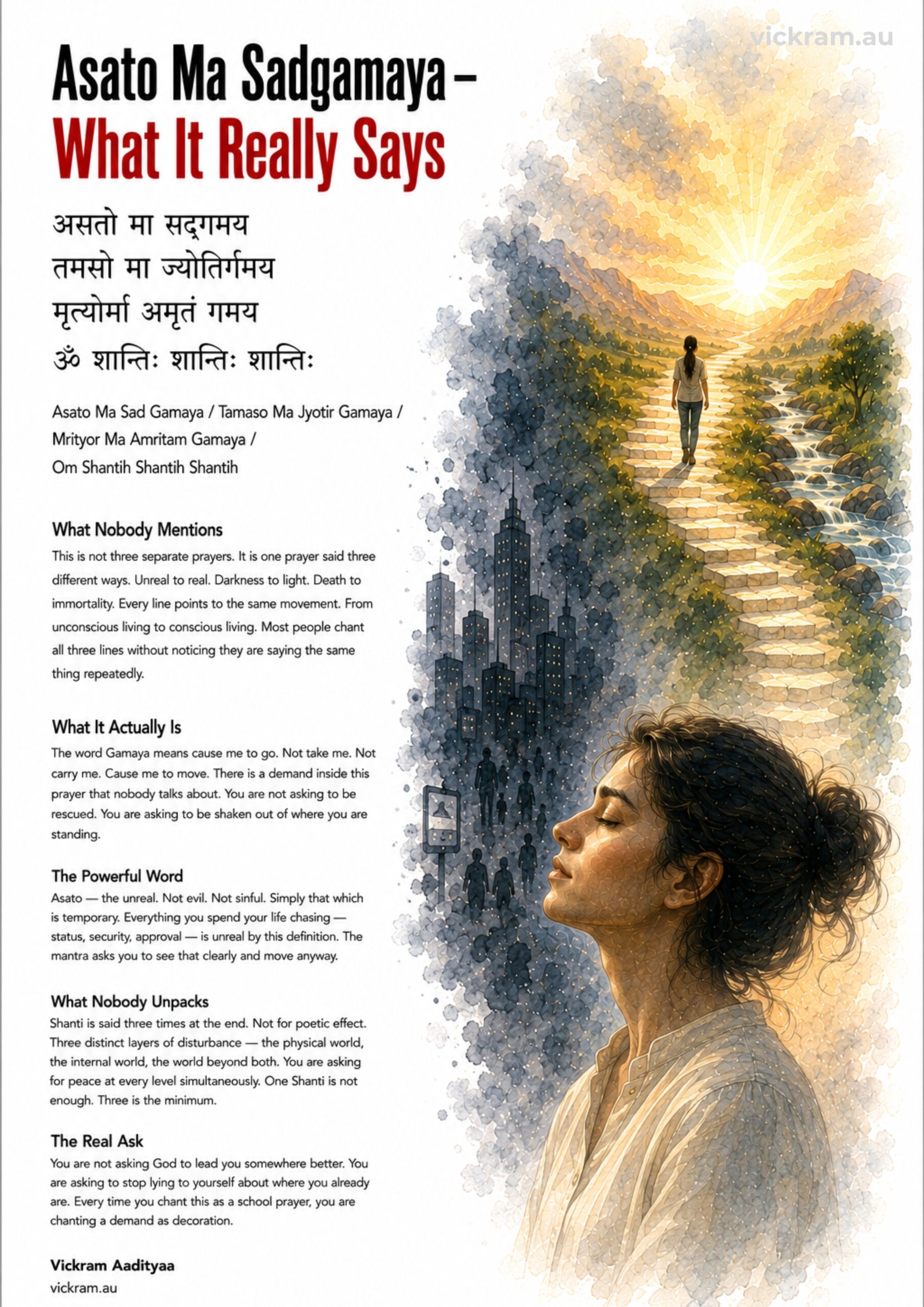 Asato Ma Sadgamaya — What It Really Says by Vickram Aadityaa