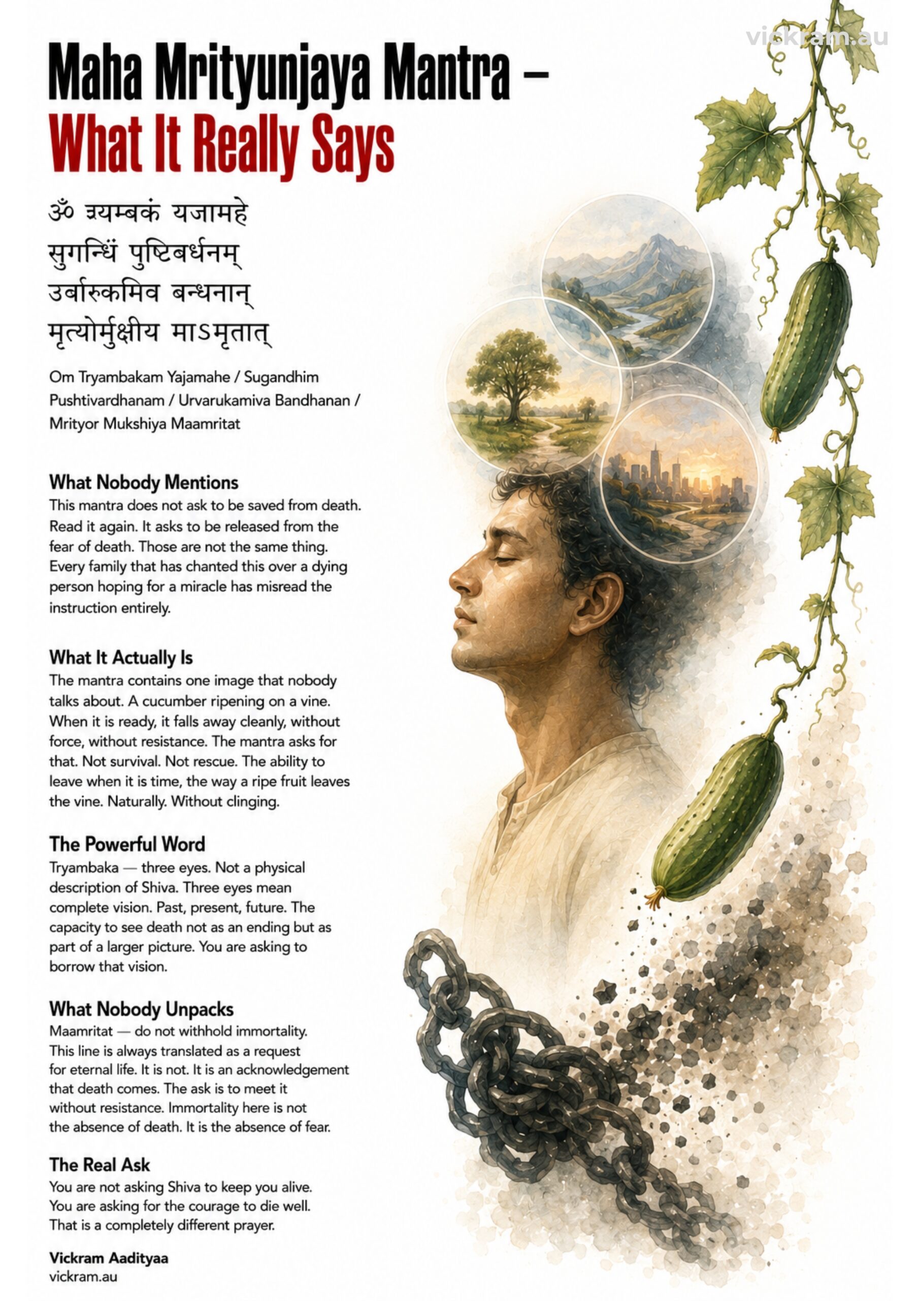 Maha Mrityunjaya Mantra — What It Really Says by Vickram Aadityaa