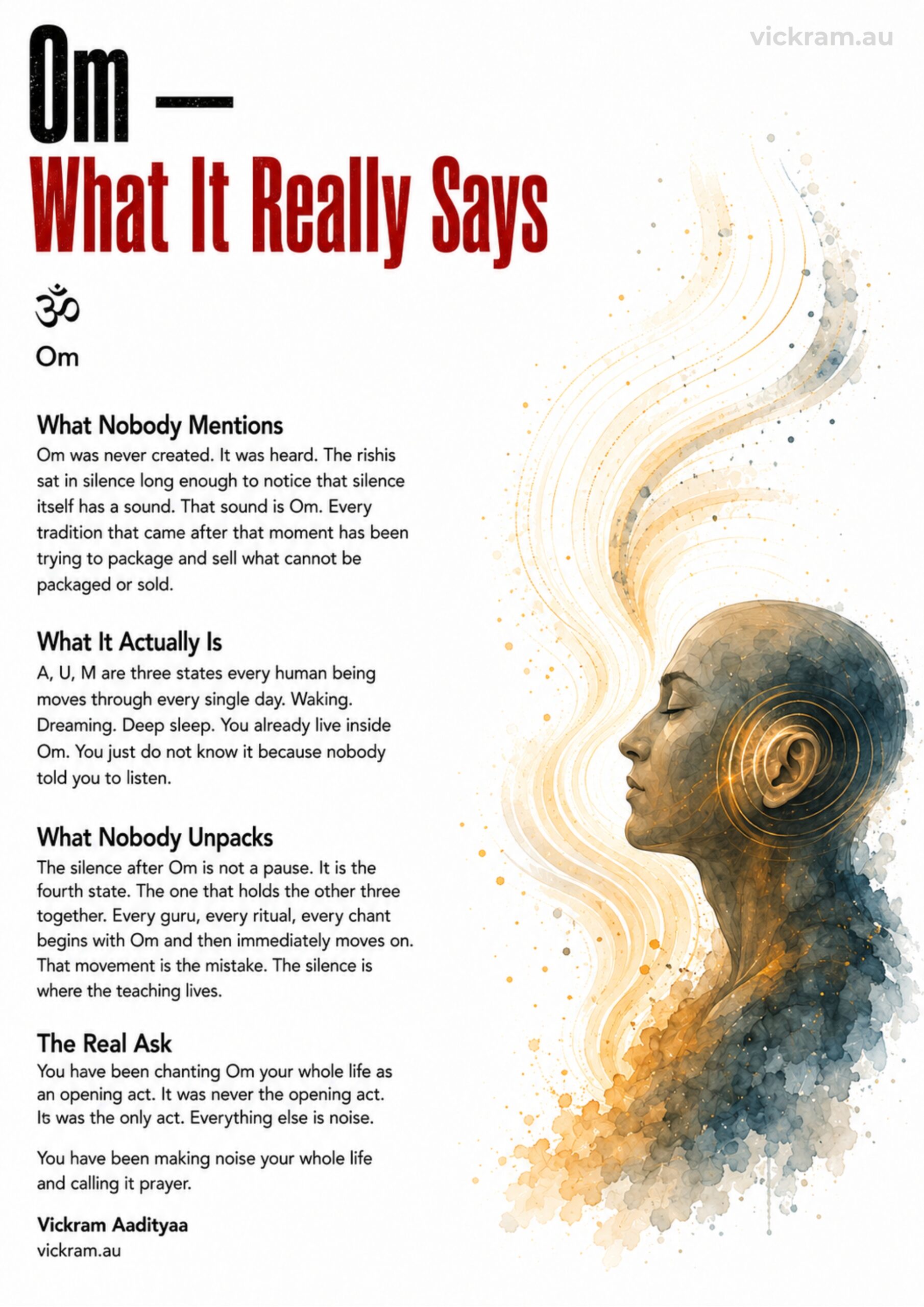 Om — What It Really Says by Vickram Aadityaa