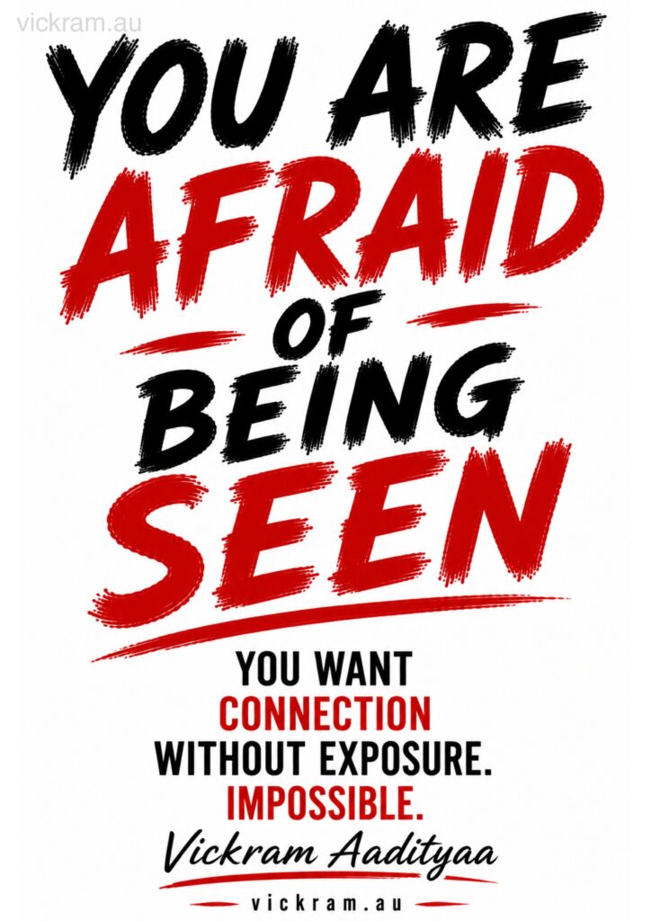 The Dismantling Project poster on vulnerability and being seen by Vickram Aadityaa.