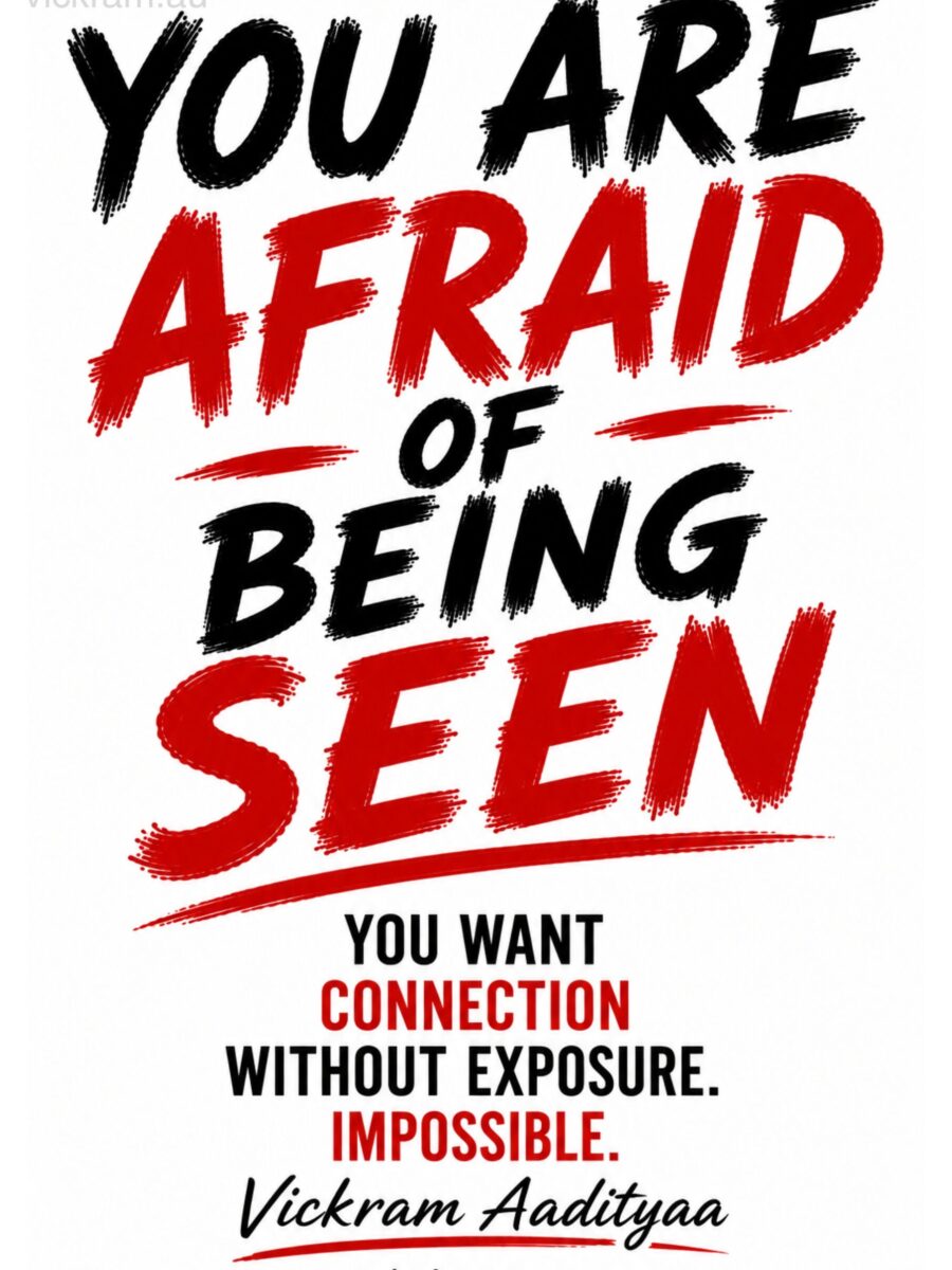 The Dismantling Project poster on vulnerability and being seen by Vickram Aadityaa.