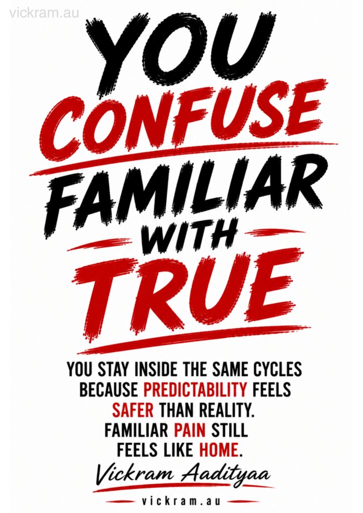 The Dismantling Project poster on familiarity and truth by Vickram Aadityaa.
