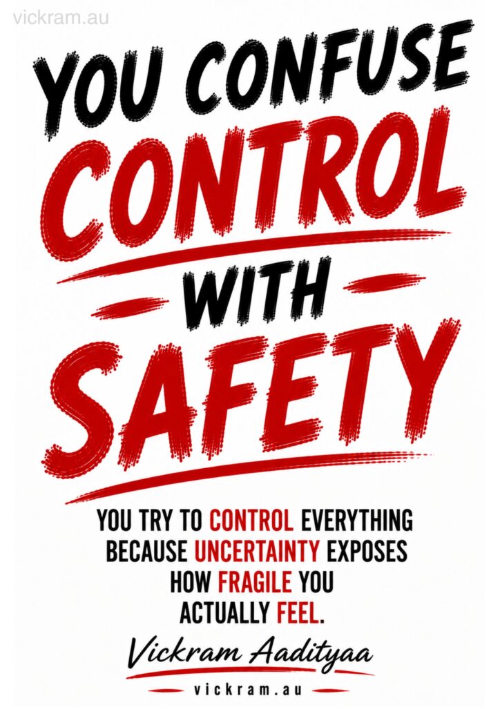 The Dismantling Project poster on control and safety by Vickram Aadityaa.