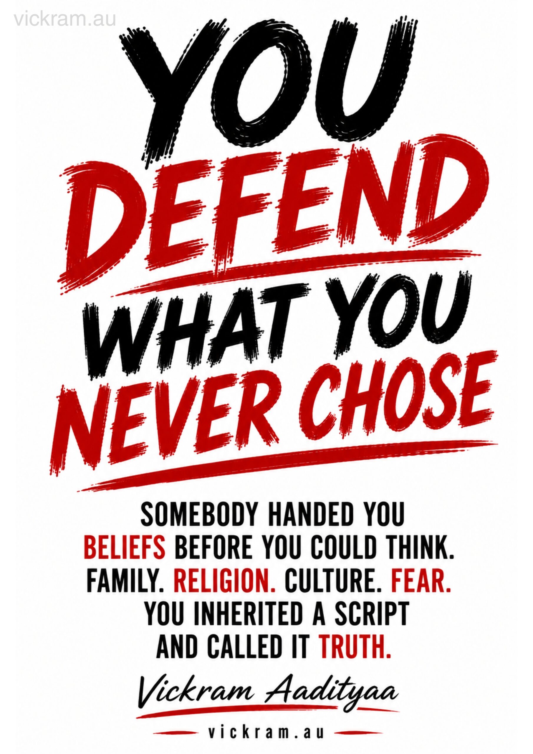 The Dismantling Project poster on image and identity by Vickram Aadityaa.