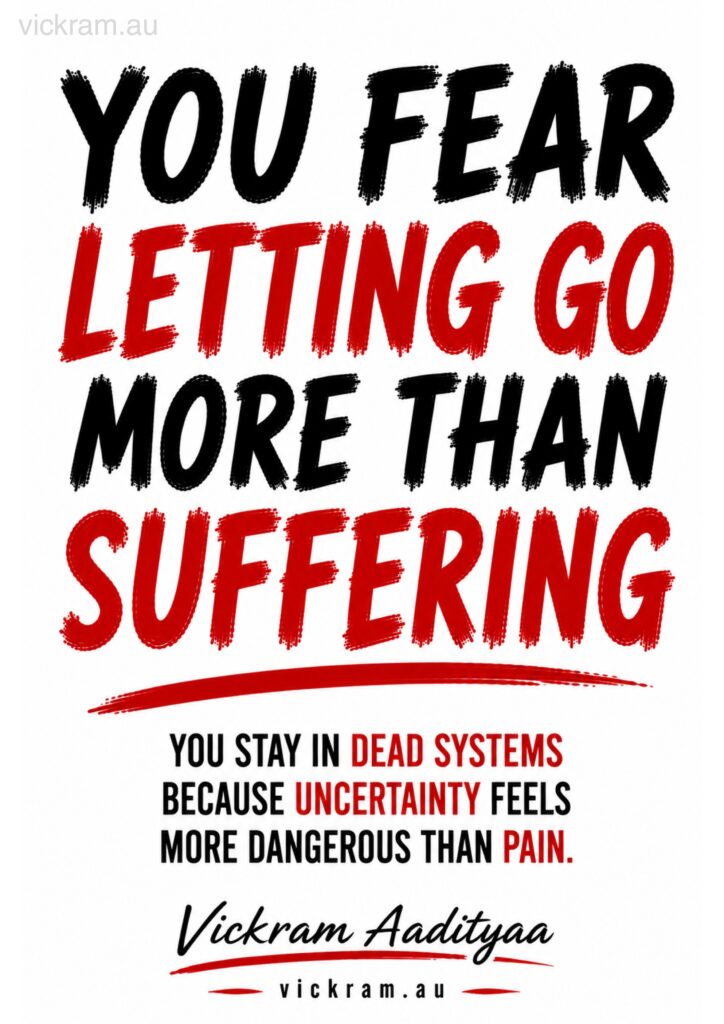 The Dismantling Project poster on fear of letting go by Vickram Aadityaa.