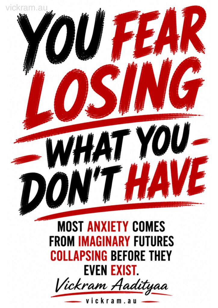 The Dismantling Project poster on anticipatory fear by Vickram Aadityaa