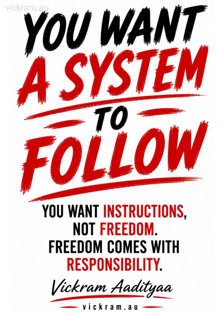 The Dismantling Project poster on systems and freedom by Vickram Aadityaa.