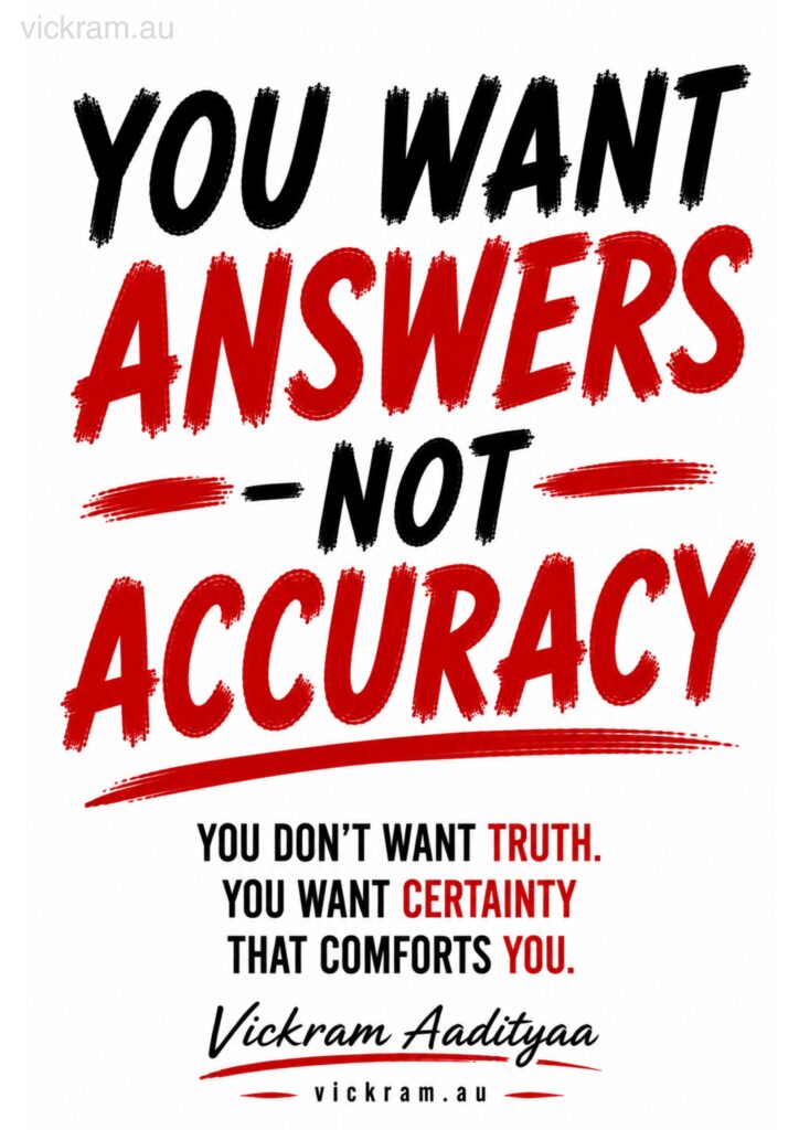 The Dismantling Project poster on external searching and internal avoidance by Vickram Aadityaa.